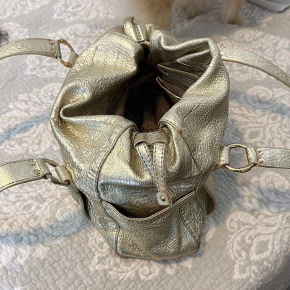 Michael Kors Austin Large Leather Satchel, Pale Gold - Picture 8 of 9